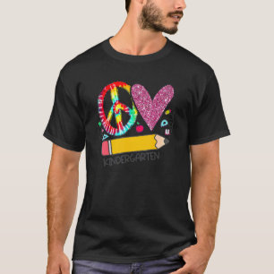 Camiseta Jardim de Infância do Peace Love De Volta Para O A