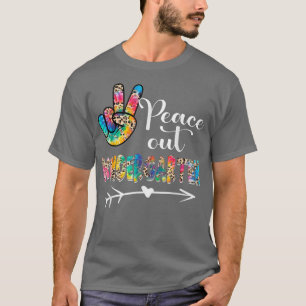 Camiseta Jardim de Infância do Peace Out no último dia do v