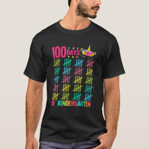 Camiseta Jardim de Infância do Unicórnio 100 Dias De Magia 