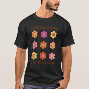 Camiseta Jardim de Infância é o Meu Lugar Feliz Flores Retr
