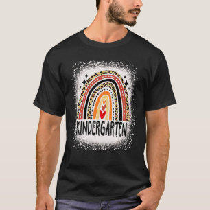 Camiseta Jardim de infância Equipe de professor Boho Rainbo