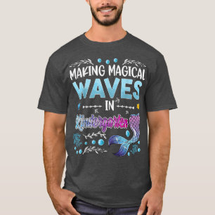 Camiseta Jardim de infância Meninas de Sereia Cuta 1rua dia