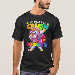 Camiseta Jardim De Infância Que Dabbing Unicorn De volta às