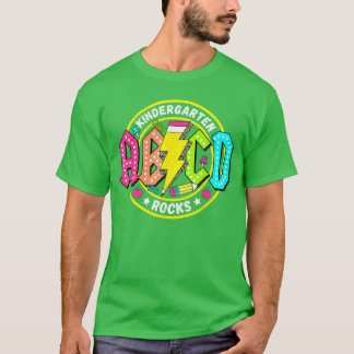 Camiseta Jardim de infância Rocks ABCD De volta às aulas Fu