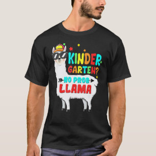 Camiseta Jardim de Infância Sem Problema Lhama Professor Vo