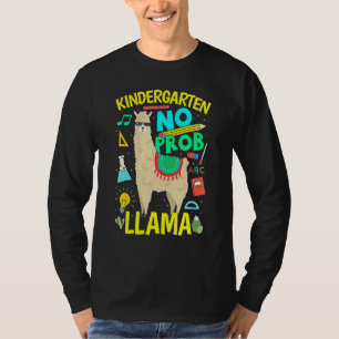 Camiseta Jardim de infância sem problema lhama volta às aul