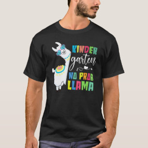 Camiseta Jardim de Infância Sem Problema Lhama Volta às Aul