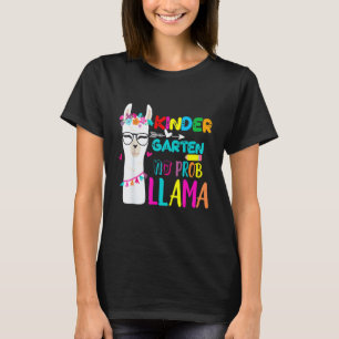 Camiseta Jardim de Infância Sem Problema Professor Lhama Vo