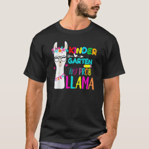 Camiseta Jardim de Infância Sem Problema Professor Lhama Vo
