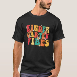 Camiseta Jardim De Infância Vibes Kinder Tripulação Retrô P