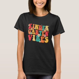 Camiseta Jardim De Infância Vibes Kinder Tripulação Retrô P