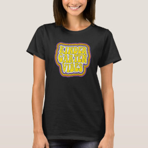 Camiseta Jardim De Infância Vibes Retro De Volta À Escola N