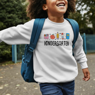 Camiseta Jardim de Infância Volta às Aulas Doodle Fofo