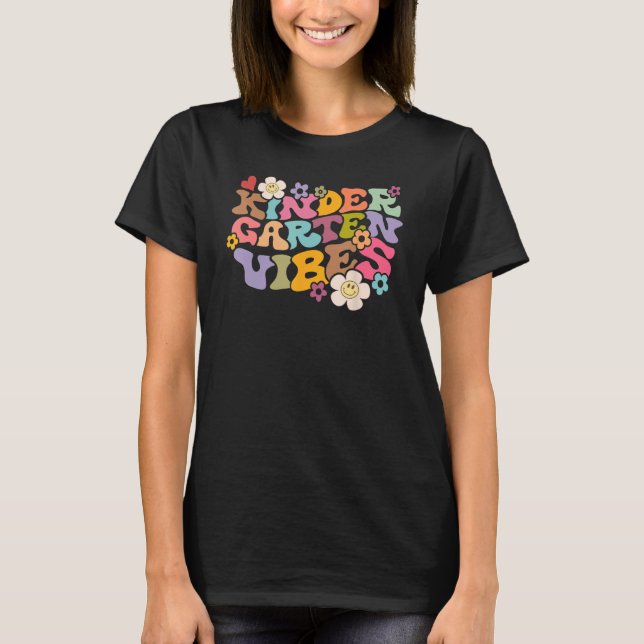 Camiseta Jardim De Infância Volta Para Professora Retro Gr (Frente)