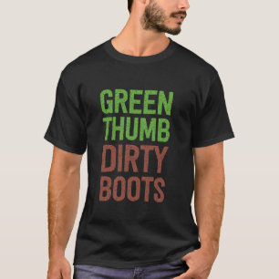 Camiseta Jardim de jardinagem engraçada polegar verde botas