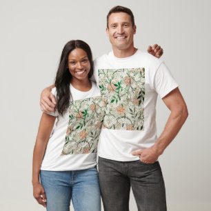 Camiseta Jardim de Jasmim William Morris Flor Clássica