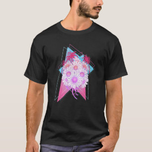 Camiseta Jardim de Palmeiras Tropicais Vaporwave Flor em Fl