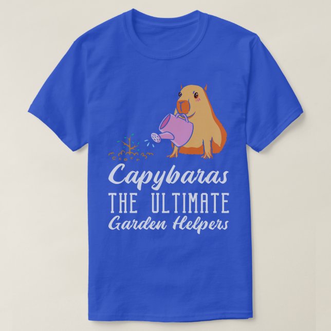 Camiseta Jardim de Plantação de Capybara (Frente do Design)