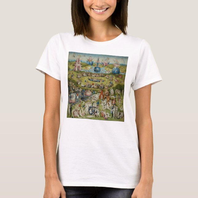 Camiseta Jardim de prazeres terrestres, 1490-1500 (Frente)