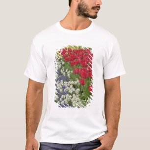 Camiseta Jardim de tulipas e narcisos, Jardins Keukenhof,