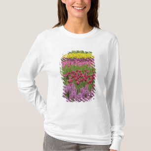 Camiseta Jardim de tulipas, narcisos e jacinto