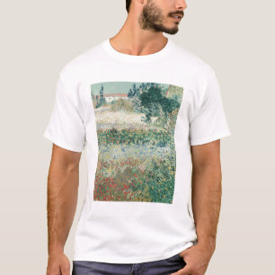 Camiseta Jardim de Vincent van Gogh   na flor, Arles, 1888