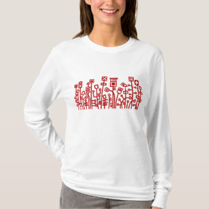 Camiseta Jardim do Cyber - vermelho do rubi