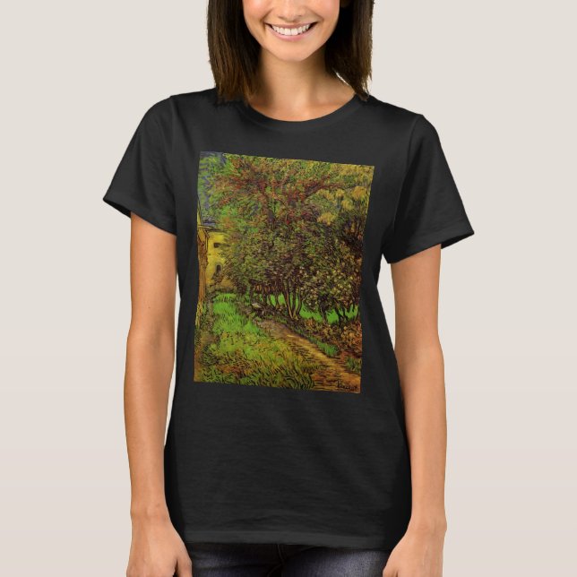 Camiseta Jardim do Hospital de Saint-Paul por Vincent van G (Frente)