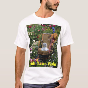 Camiseta Jardim do t-shirt da regra de Shih Tzus
