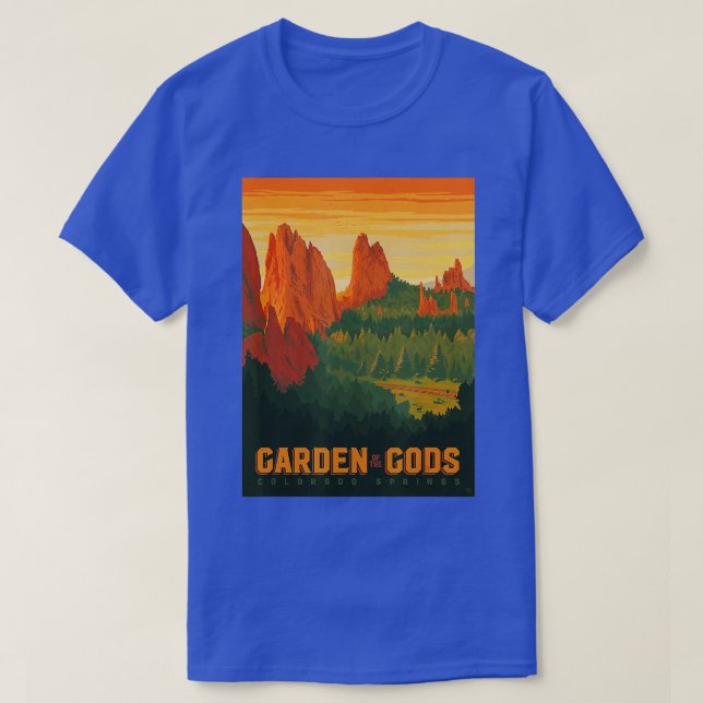 Camiseta Jardim dos Primaveras do Colorado, Design dos deus (Frente do Design)