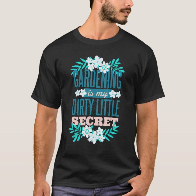 Camiseta Jardim é Meu Pequeno Segredo Com Flores Folhas (Frente)