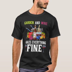 Camiseta Jardim e Vinho Tornam Tudo Bem Jardim Garde