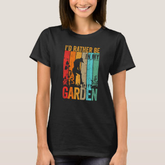 Camiseta Jardim Engraçado Eu Preferiria Estar Trabalhando N
