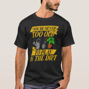 Camiseta Jardim Engraçado Pessoas Idosas Floricultor