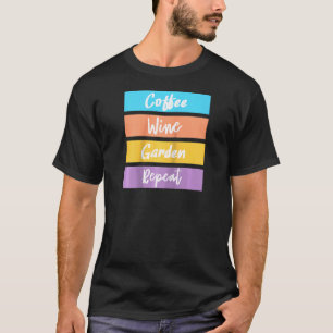 Camiseta Jardim Engraçado Repetir Jardim Vida Amo Plantas T