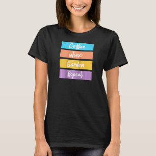 Camiseta Jardim Engraçado Repetitivo Jardinagem Vida Ama Pl
