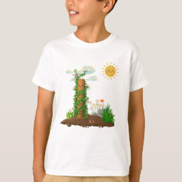 Camiseta Jardim Ensolarado da Pun Planta Trepadeira Totem C