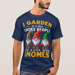 Camiseta Jardim Envia Jardins Engraçados Gnomos