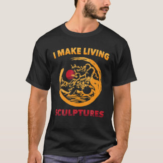 Camiseta Jardim - Eu Faço Esculturas Vivas - Paz - Jardim