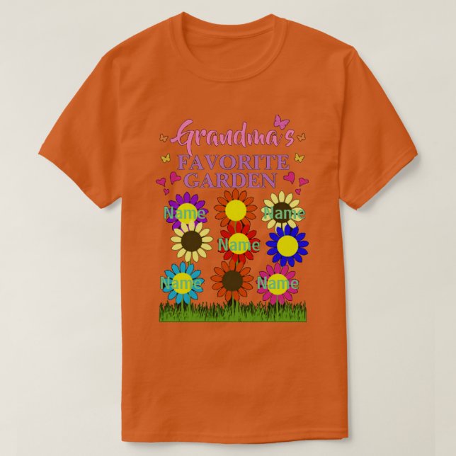 Camiseta Jardim Favorito de Avós (Frente do Design)