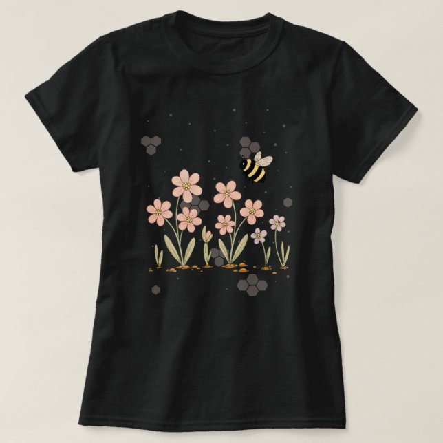 Camiseta Jardim Feliz Abelha (Frente do Design)