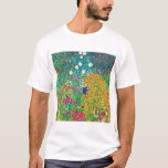 Camiseta Jardim Flor, Gustav Klimt<br><div class="desc">Gustav Klimt (14 de julho de 1862 - 6 de fevereiro de 1918) foi um pintor simbólico austríaco e um dos membros mais proeminentes do movimento Secessão de Viena. Klimt é notado por suas pinturas, murais, esboços, e outros objetos de arte. Além de suas obras figurativas, que incluem alegorias e...</div>