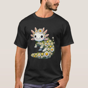 Camiseta Jardim Floral Flor de Axolote Margarida