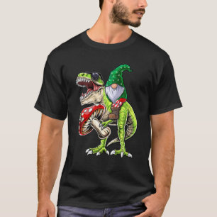 Camiseta Jardim Gnomo Hat T Rex Dinossaur Engraçado Jardin