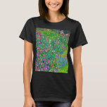 Camiseta Jardim Italiano, Gustav Klimt<br><div class="desc">Gustav Klimt (14 de julho de 1862 - 6 de fevereiro de 1918) foi um pintor simbólico austríaco e um dos membros mais proeminentes do movimento Secessão de Viena. Klimt é notado por suas pinturas, murais, esboços, e outros objetos de arte. Além de suas obras figurativas, que incluem alegorias e...</div>