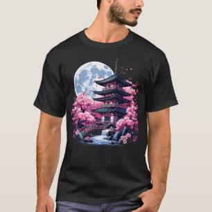 Camiseta Jardim Japonês Sakura Geisha Monte Fuji Cerejeira