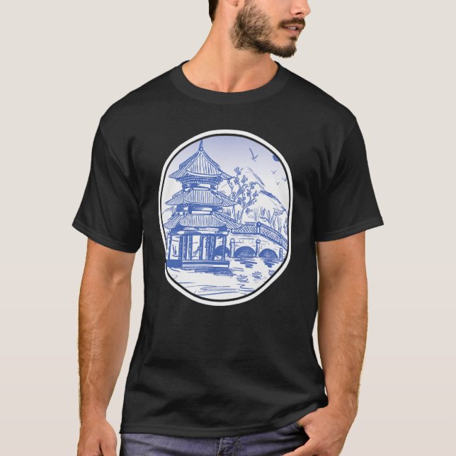 Camiseta Jardim Japonês Templo Japonês Aesthet Japonês (Frente)