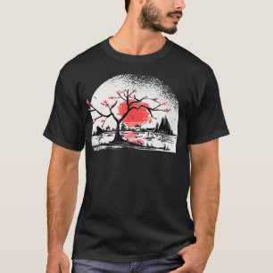 Camiseta jardim japonês torii japanês samurai