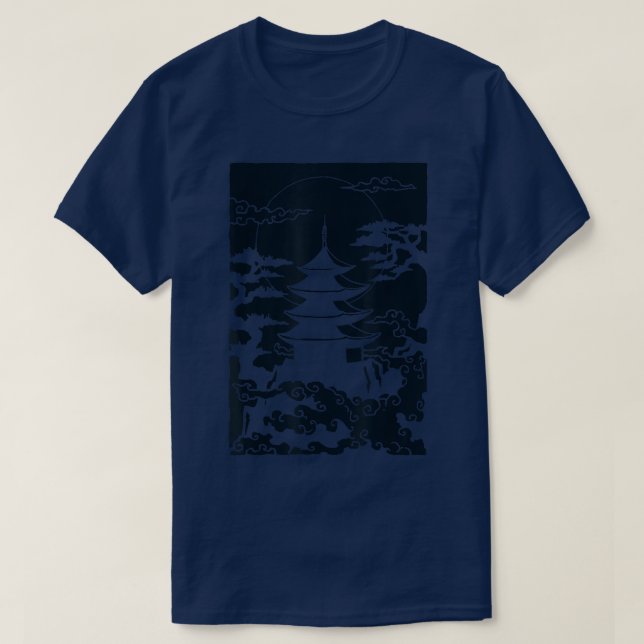 Camiseta Jardim Japonês Torii Japão Samurai T-Shi (Frente do Design)