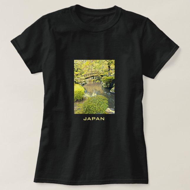 Camiseta Jardim japonês tradicional viagem do Japão (Frente do Design)
